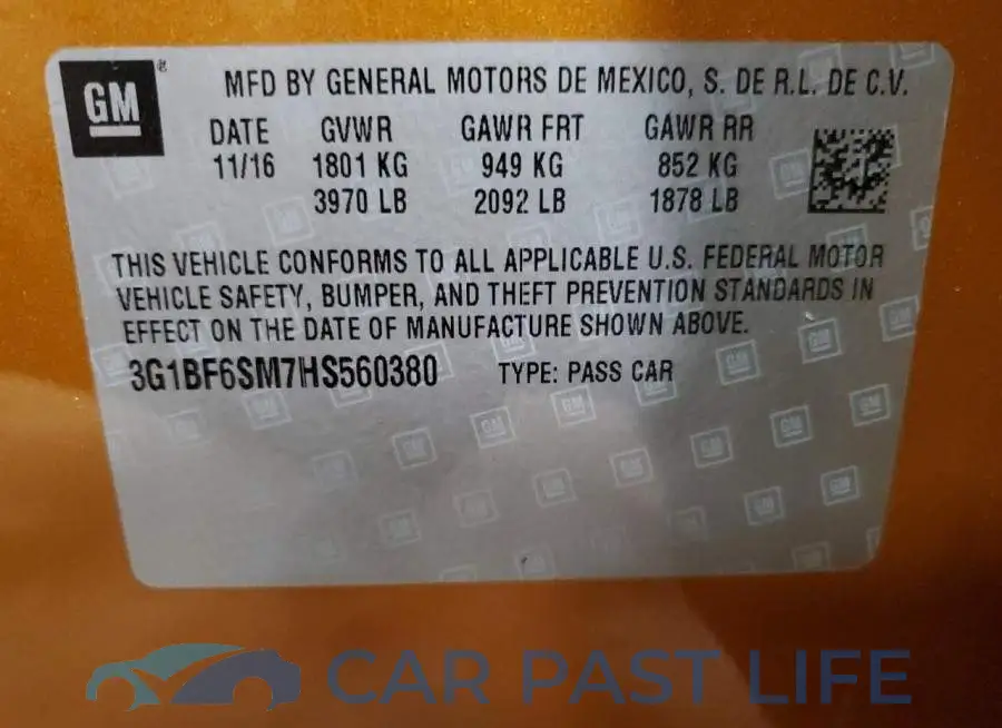 3G1BF6SM7HS560380# 12