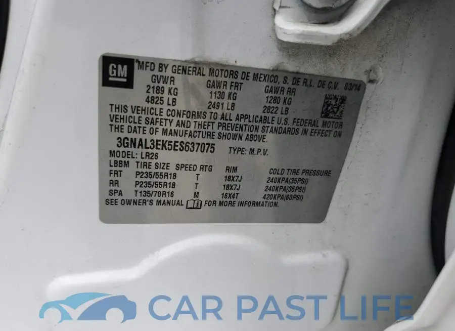 3GNAL3EK5ES637075# 12