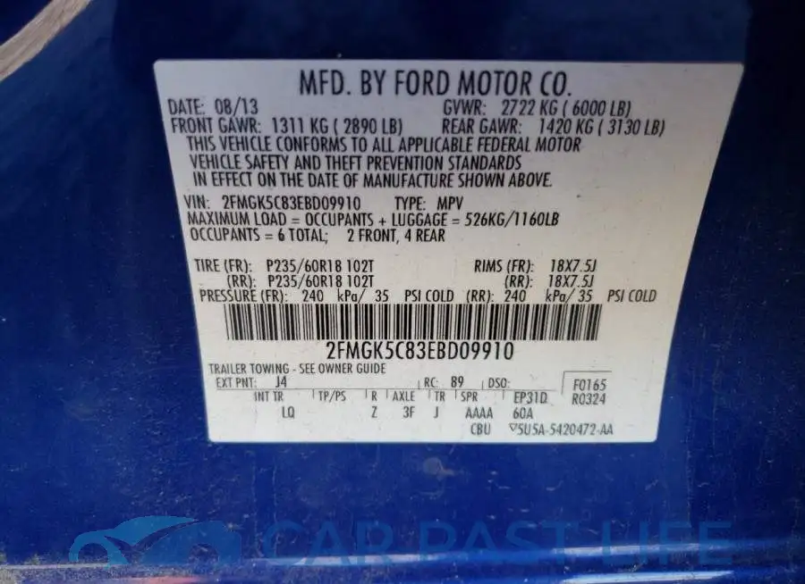 2FMGK5C83EBD09910# 13
