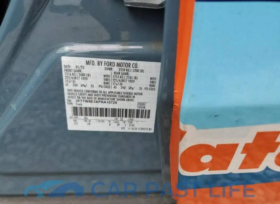 3FTTW8E3XPRA16729# 12