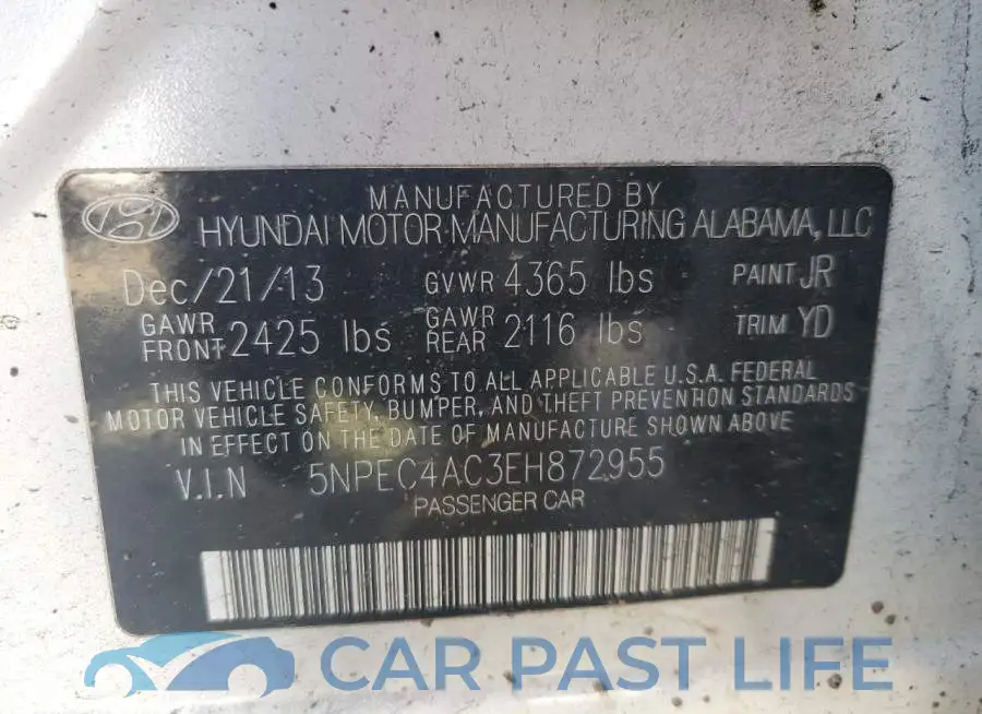 5NPEC4AC3EH872955# 12