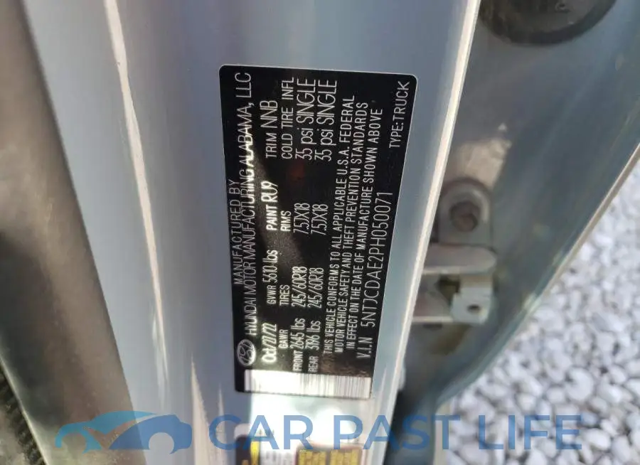 5NTJCDAE2PH050071# 12