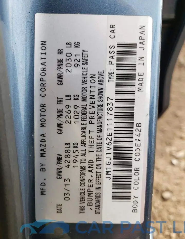 JM1GJ1V62E1117837# 13