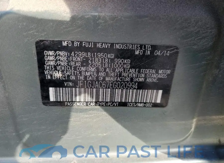JF1GJAC67EG020994# 12