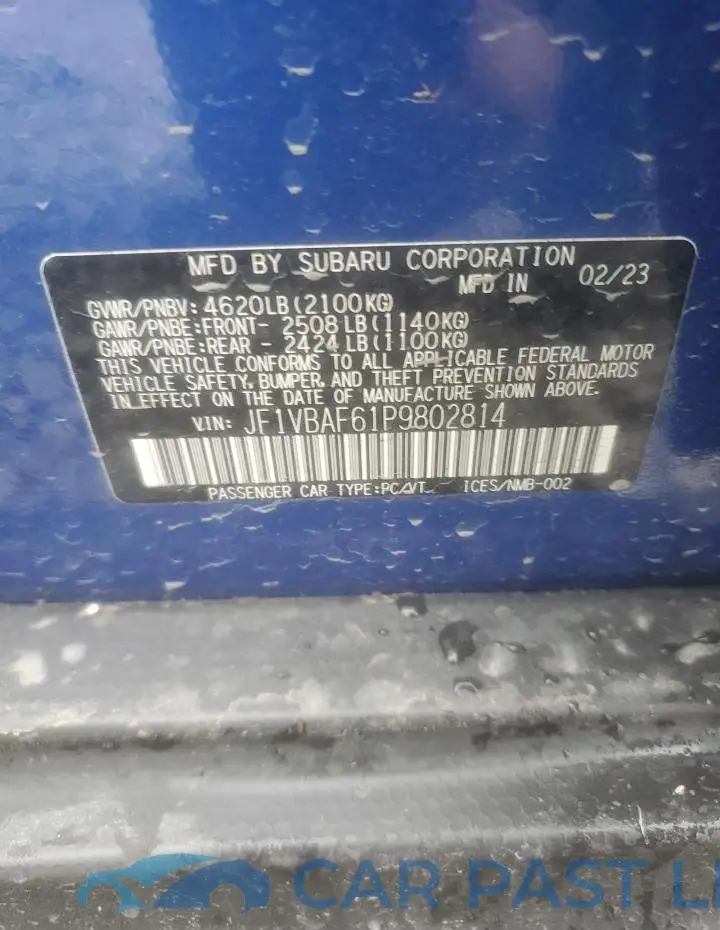 JF1VBAF61P9802814# 12