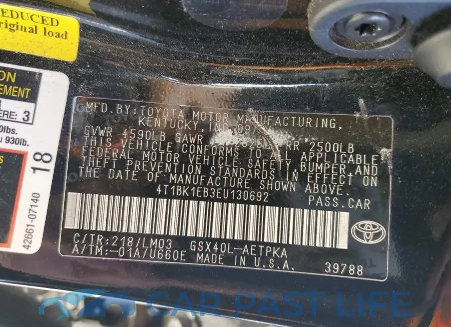 4T1BK1EB3EU130692# 12