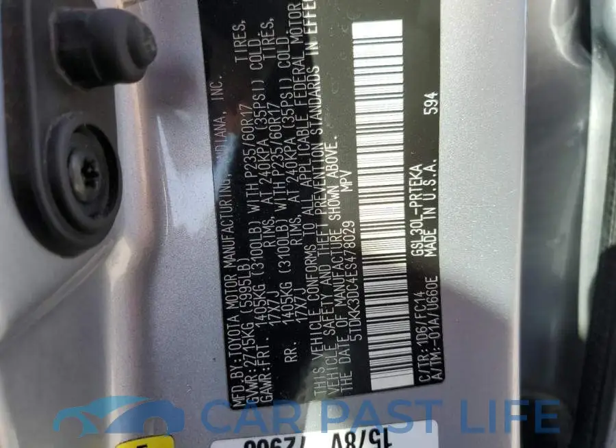 5TDKK3DC4ES478029# 14