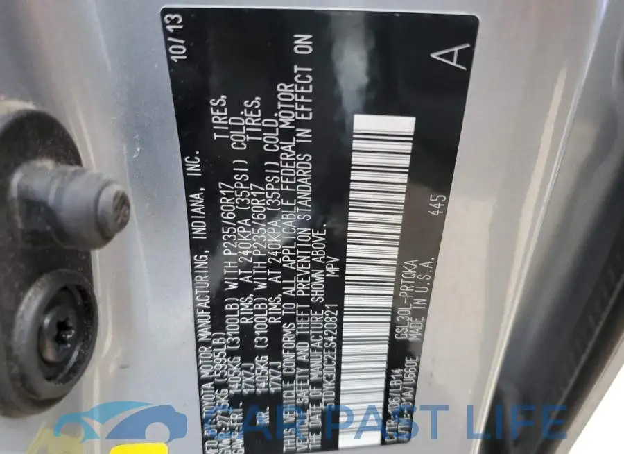5TDYK3DC2ES420821# 13