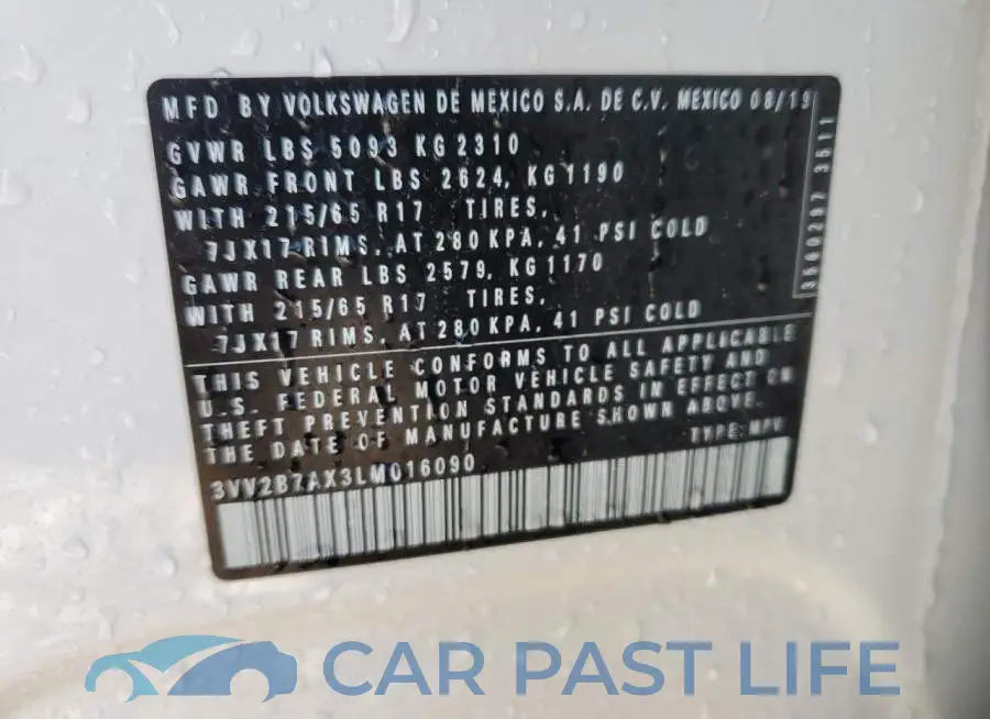 3VV2B7AX3LM016090# 14