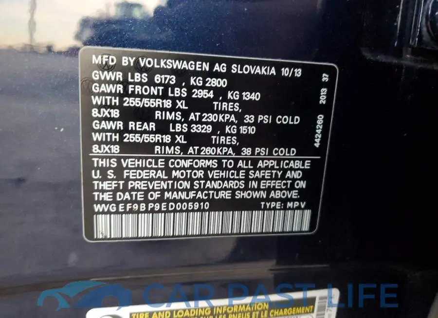 WVGEF9BP9ED005910# 14
