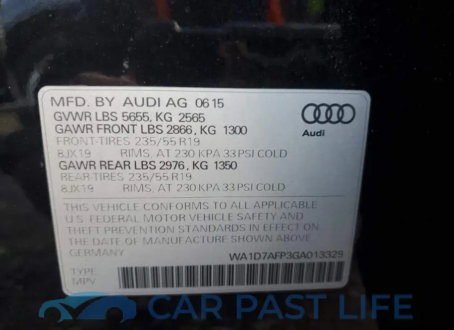 WA1D7AFP3GA013329# 13
