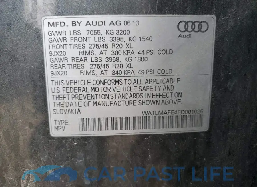 WA1LMAFE4ED001026# 14