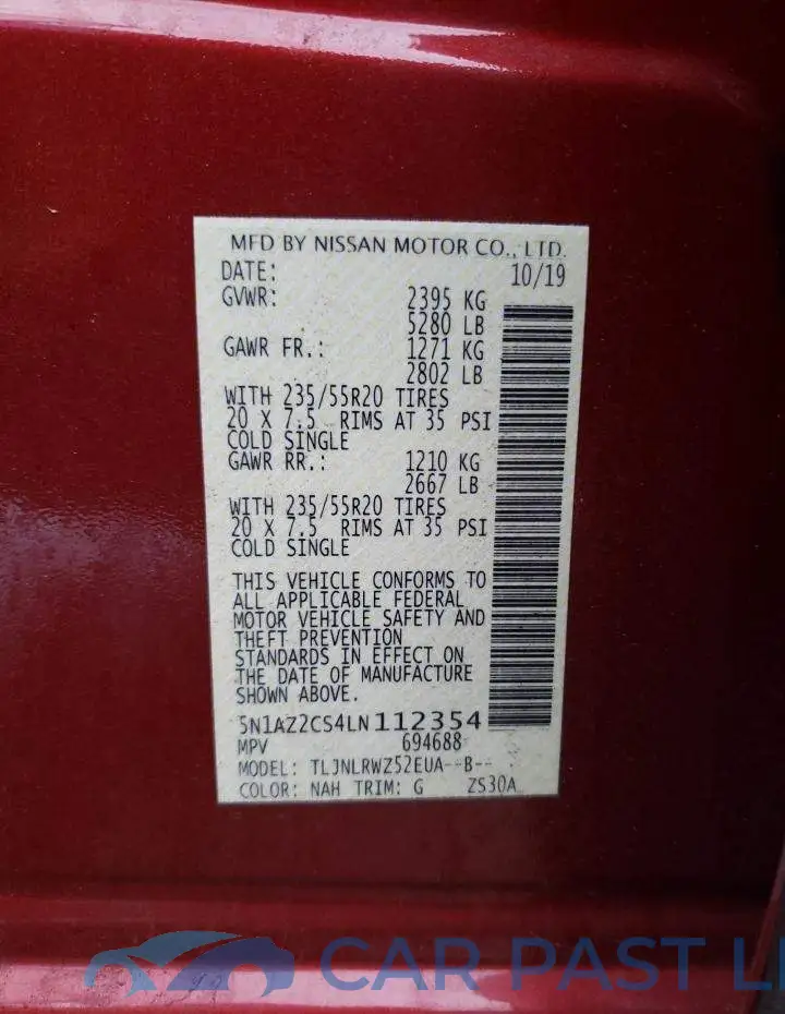 5N1AZ2CS4LN112354# 13