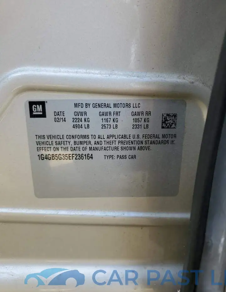 1G4GB5G35EF236164# 12