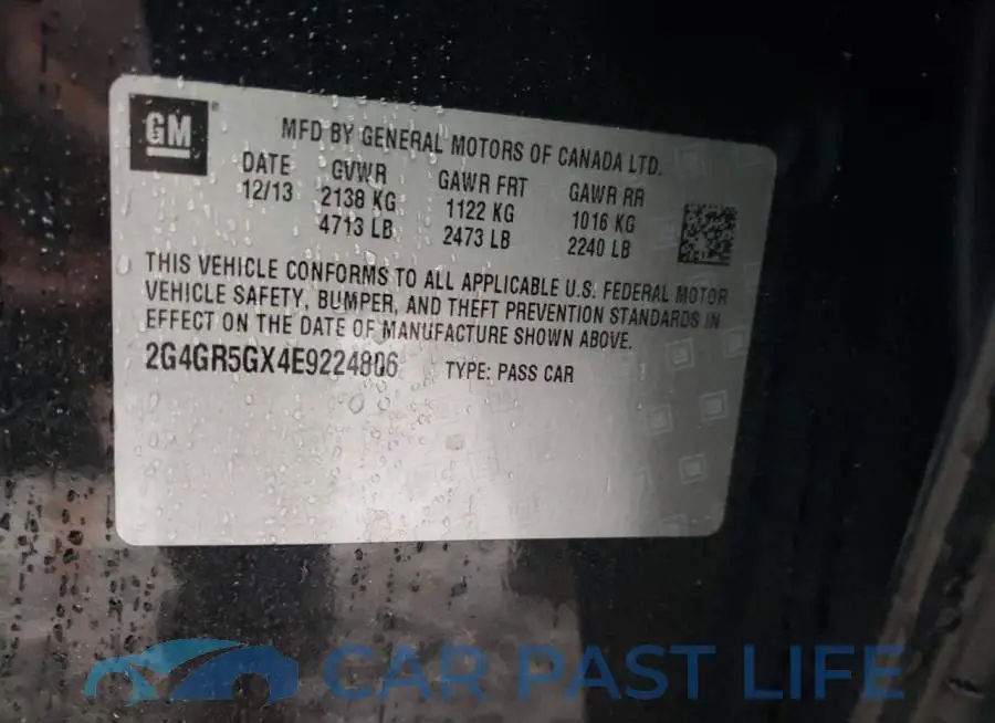 2G4GR5GX4E9224806# 12