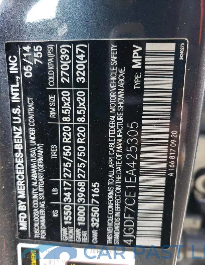 4JGDF7CE1EA425305# 13