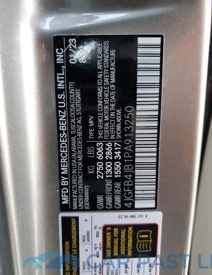 4JGFB4JB1PA913250# 13