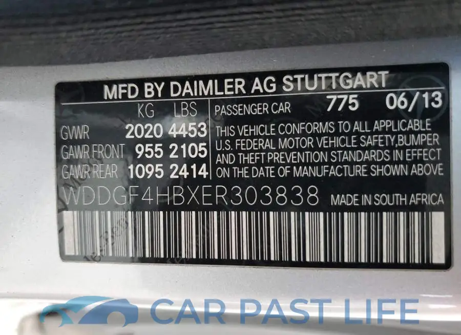 WDDGF4HBXER303838# 13