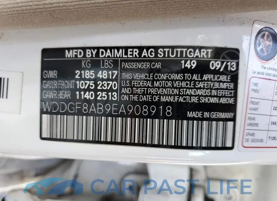 WDDGF8AB9EA908918# 13