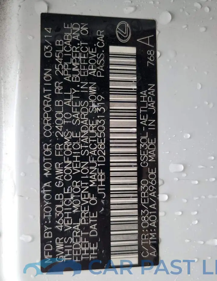 JTHBF1D28E5031319# 13