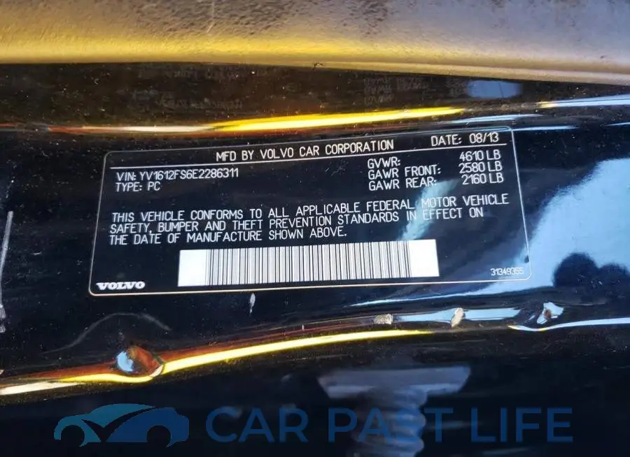 YV1612FS6E2286311# 12