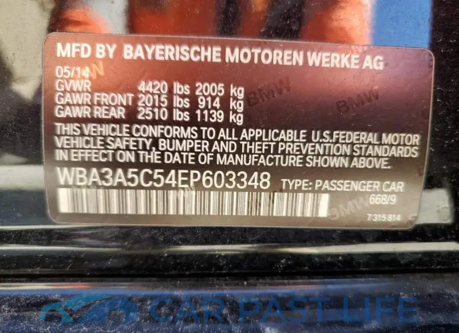 WBA3A5C54EP603348# 12