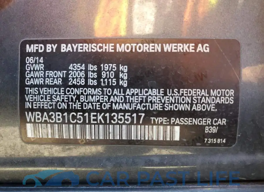 WBA3B1C51EK135517# 12