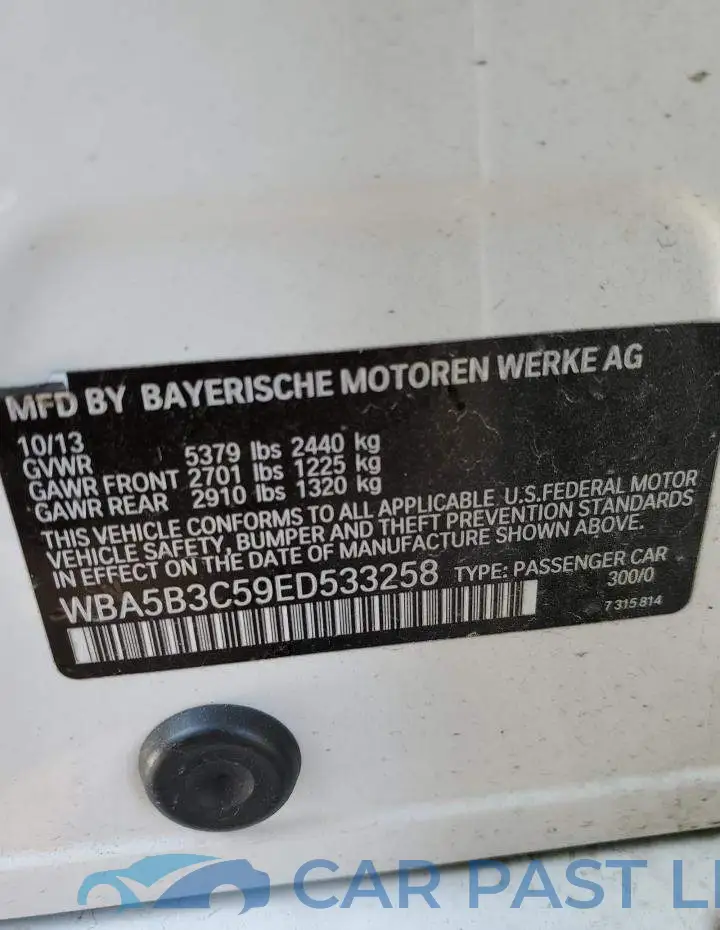 WBA5B3C59ED533258# 12