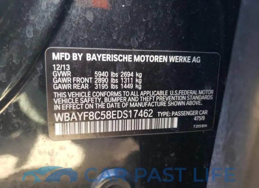 WBAYF8C58EDS17462# 12