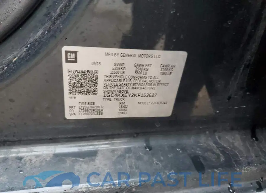 1GC4KXEY2KF153627# 12