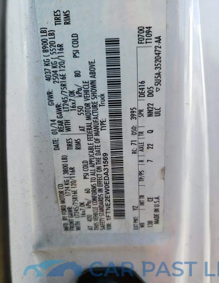 1FTNE2EW0EDA31569# 13