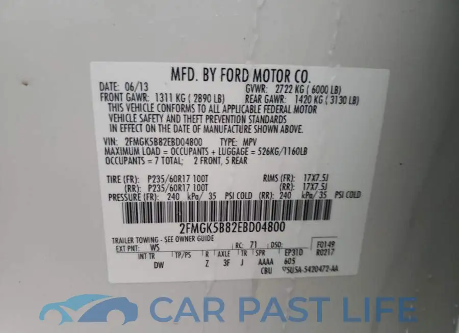 2FMGK5B82EBD04800# 13