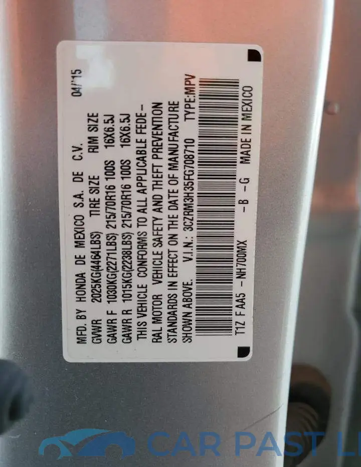 3CZRM3H35FG708710# 14
