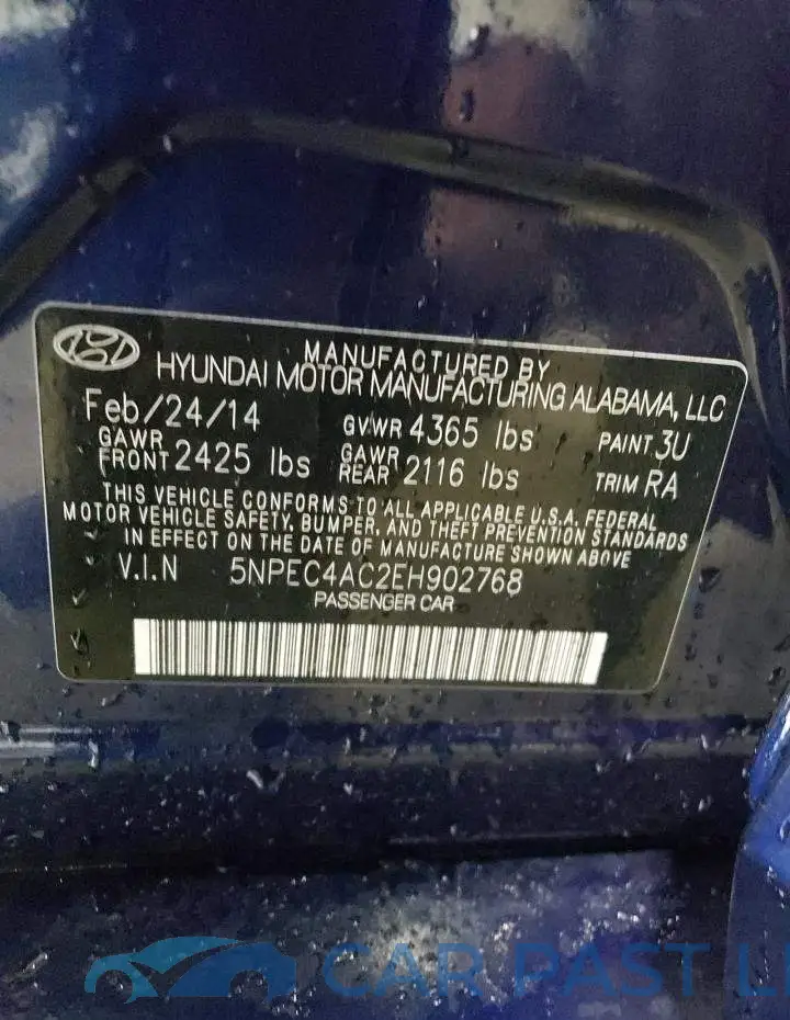 5NPEC4AC2EH902768# 12