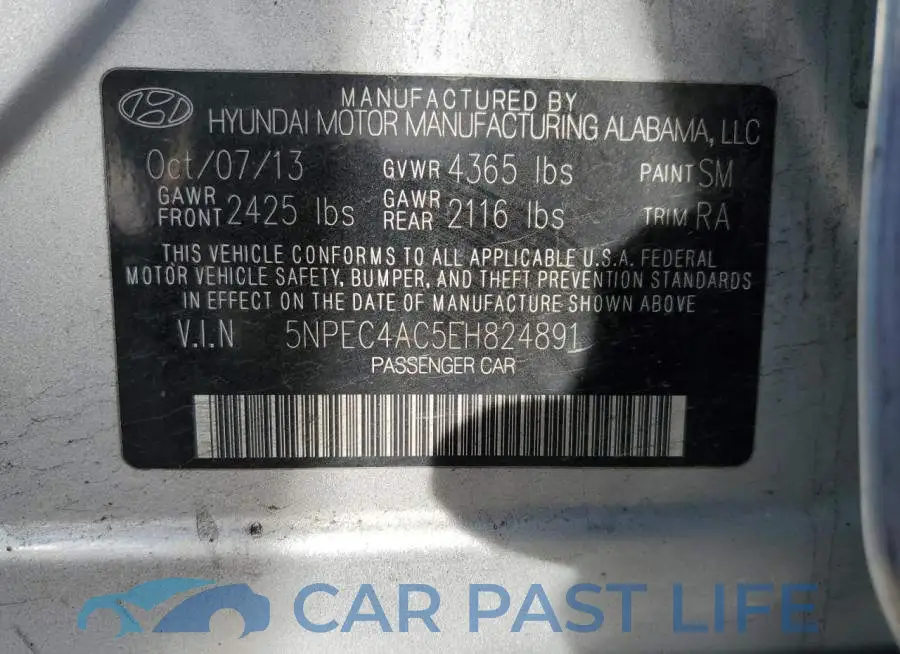 5NPEC4AC5EH824891# 13
