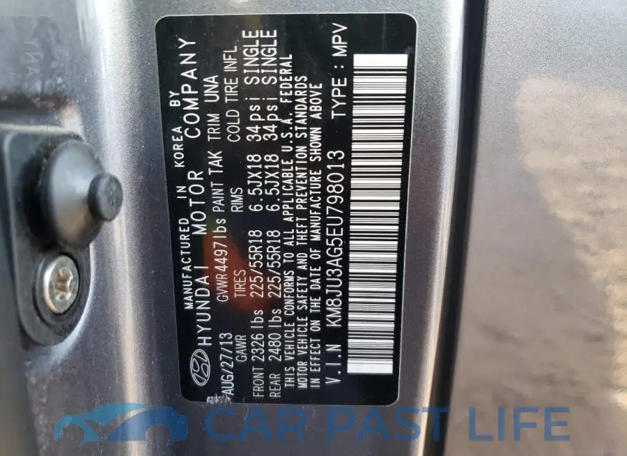 KM8JU3AG5EU798013# 12