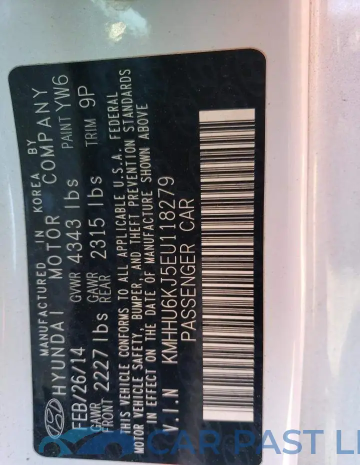 KMHHU6KJ5EU118279# 12