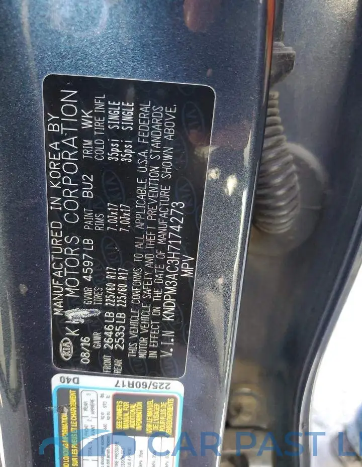 KNDPM3AC3H7174273# 12