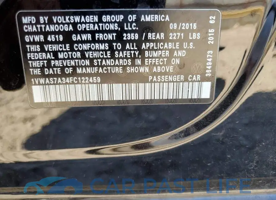 1VWAS7A34FC122459# 12