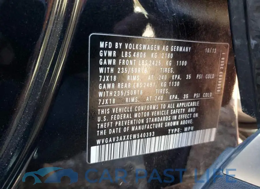 WVGAV3AXXEW540393# 12