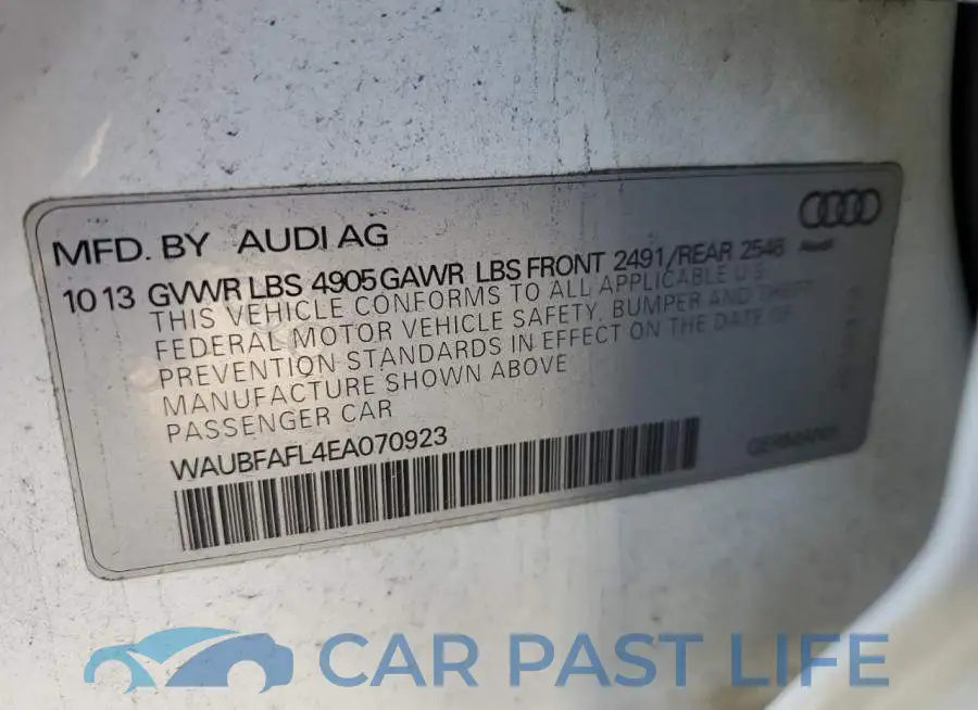 WAUBFAFL4EA070923# 13