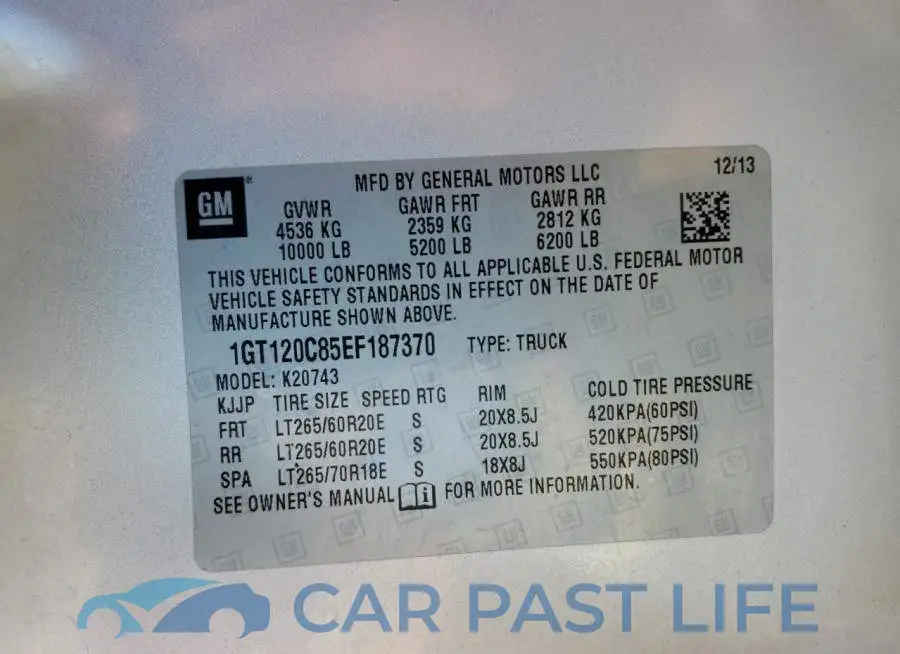 1GT120C85EF187370# 12