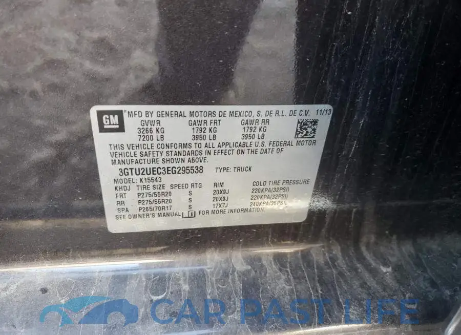 3GTU2UEC3EG295538# 12
