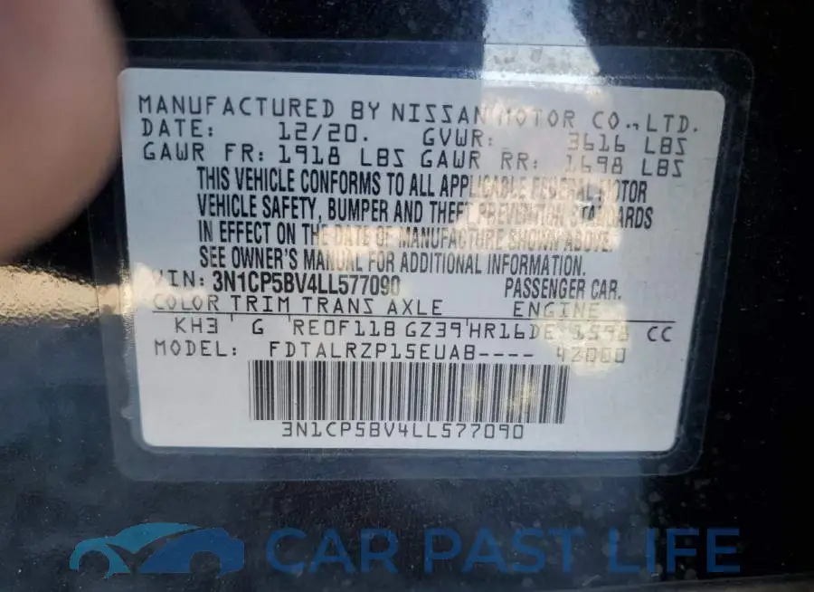 3N1CP5BV4LL577090# 13