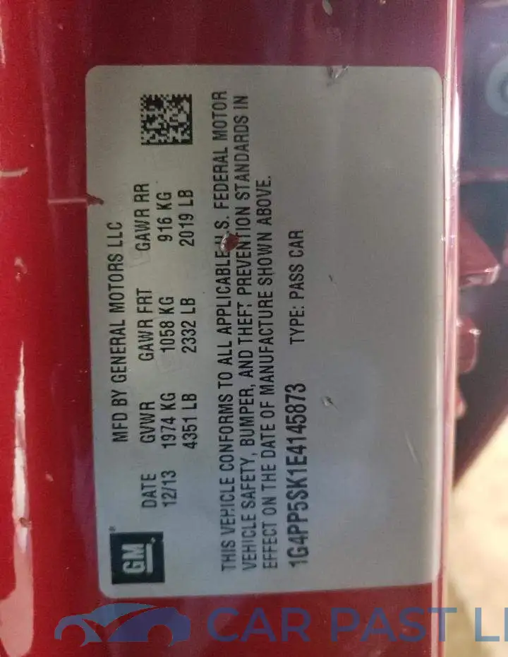 1G4PP5SK1E4145873# 12