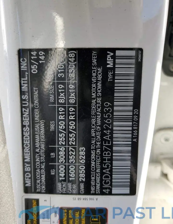 4JGDA5HB7EA426539# 12