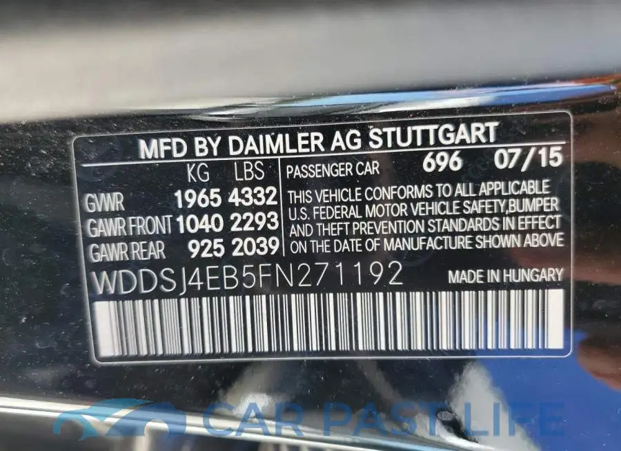 WDDSJ4EB5FN271192# 12