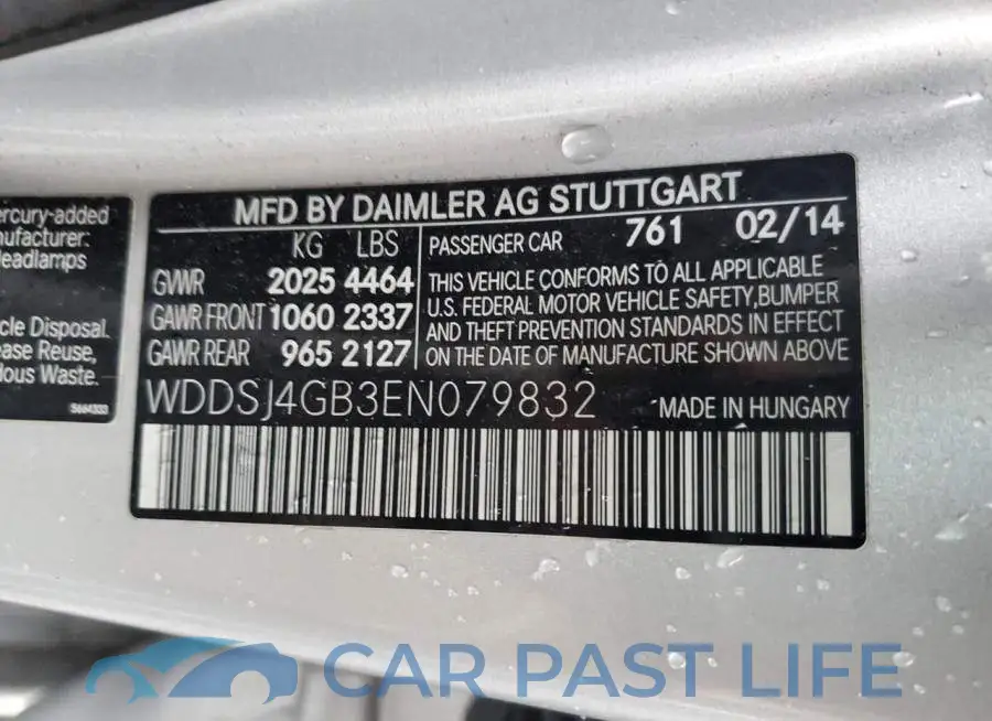 WDDSJ4GB3EN079832# 12