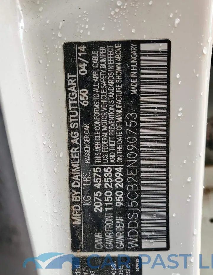WDDSJ5CB2EN090753# 12