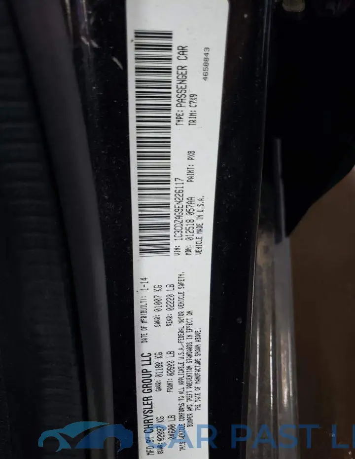 1C3CDZAG9EN226117# 12